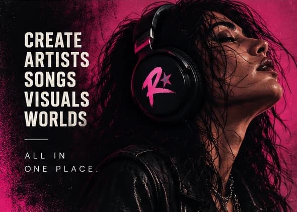 Create artists, songs, visuals, worlds. All in one place.